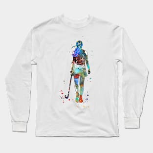 Field Hockey Player Girl Long Sleeve T-Shirt